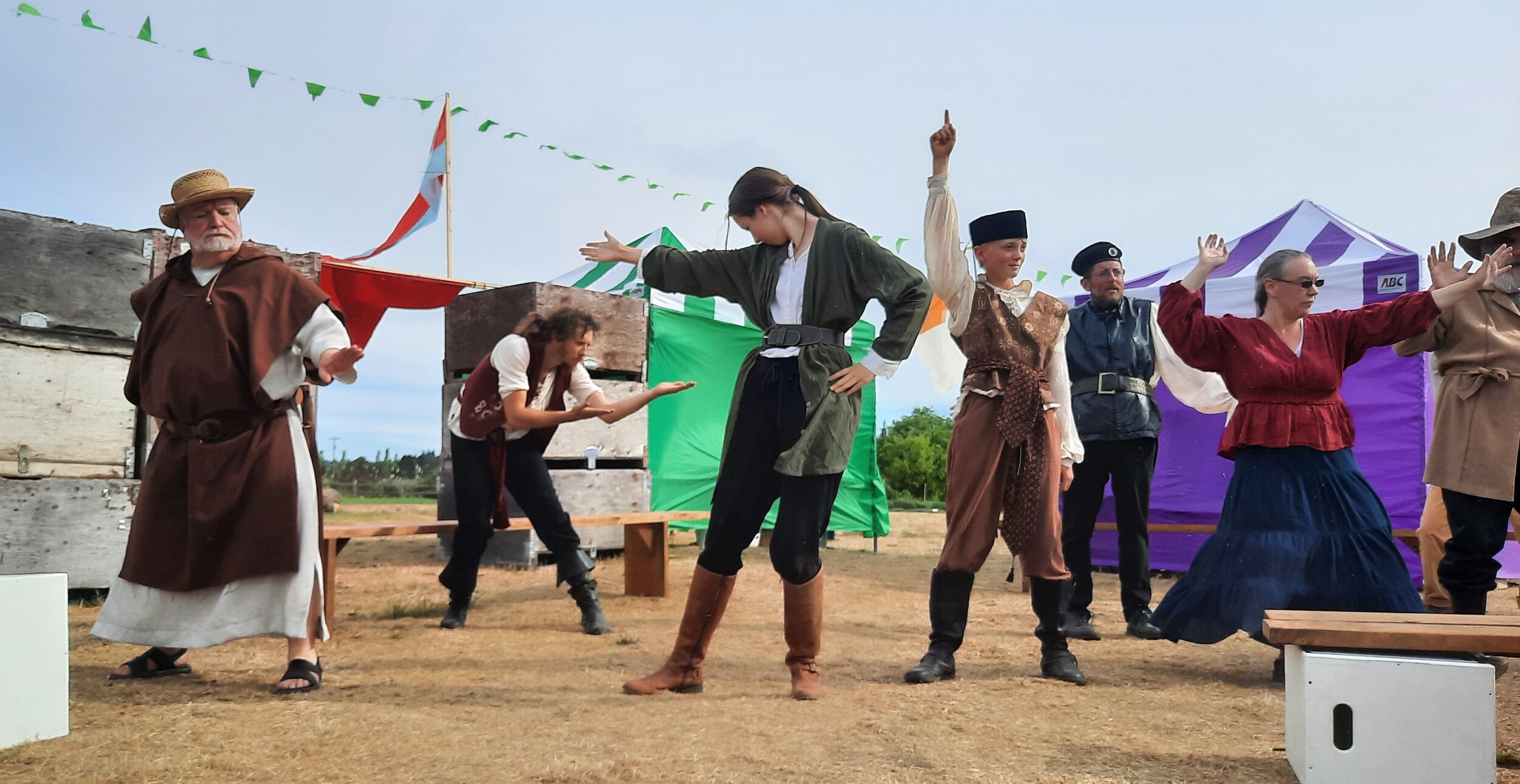 Inventive choreography and charming, hand-constructed costumes upped the production value of this show. Photo by Kathie Meyer