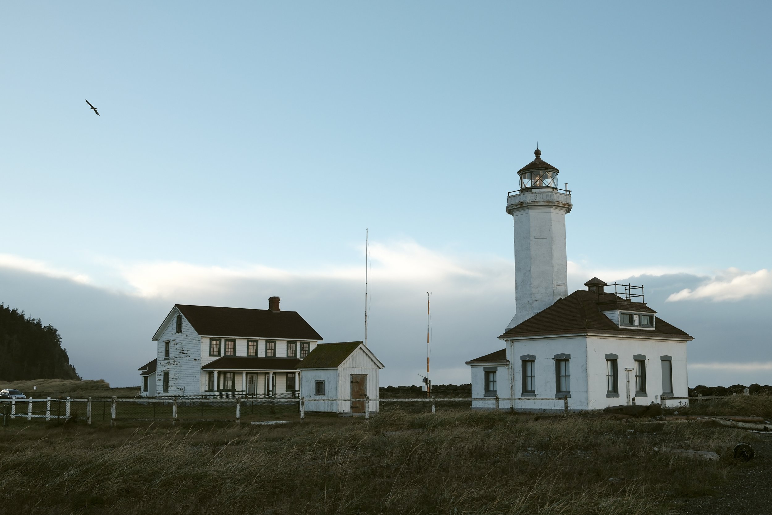  The lighthouse and the lighthouse keeper’s house, right at the end of Point Wilson in Fort Worden. 