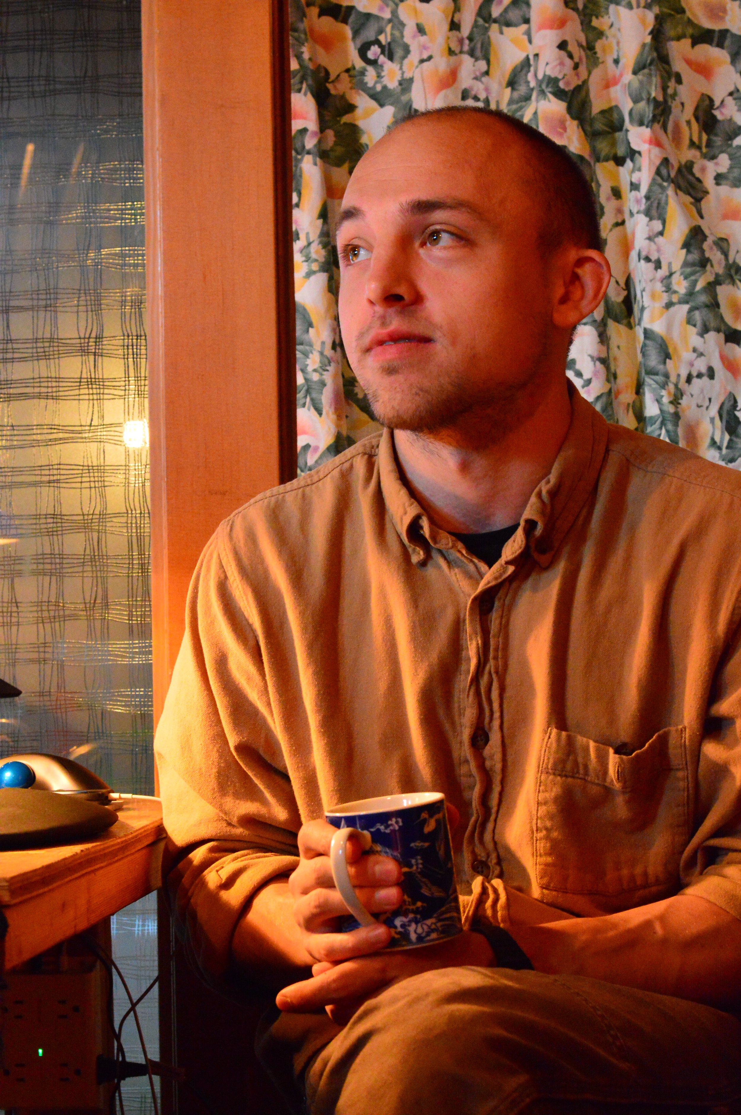   Current poet laureate Conner Bouchard-Roberts at his bookshop over Aldrich's. Photo by Diane Urbani de la Paz  