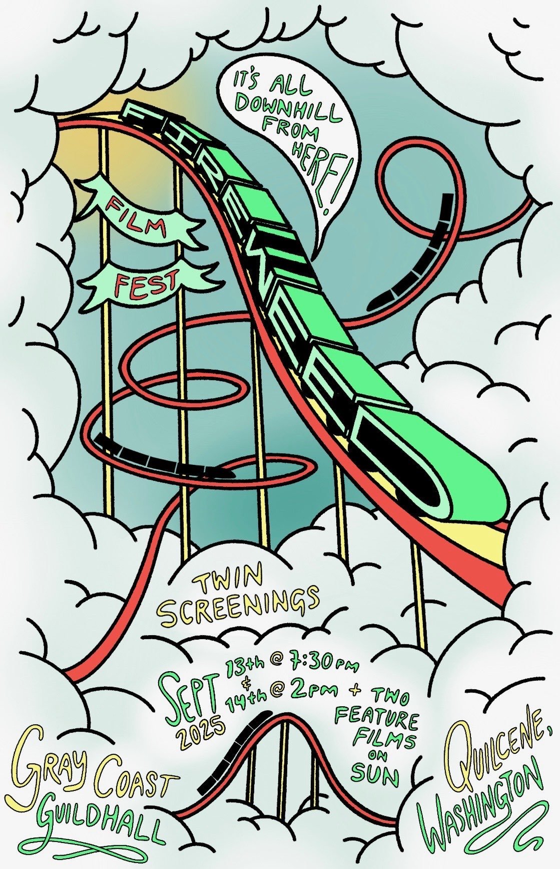   Fireweed Film Festival’s official poster, designed by Makenna O’Keeffe  