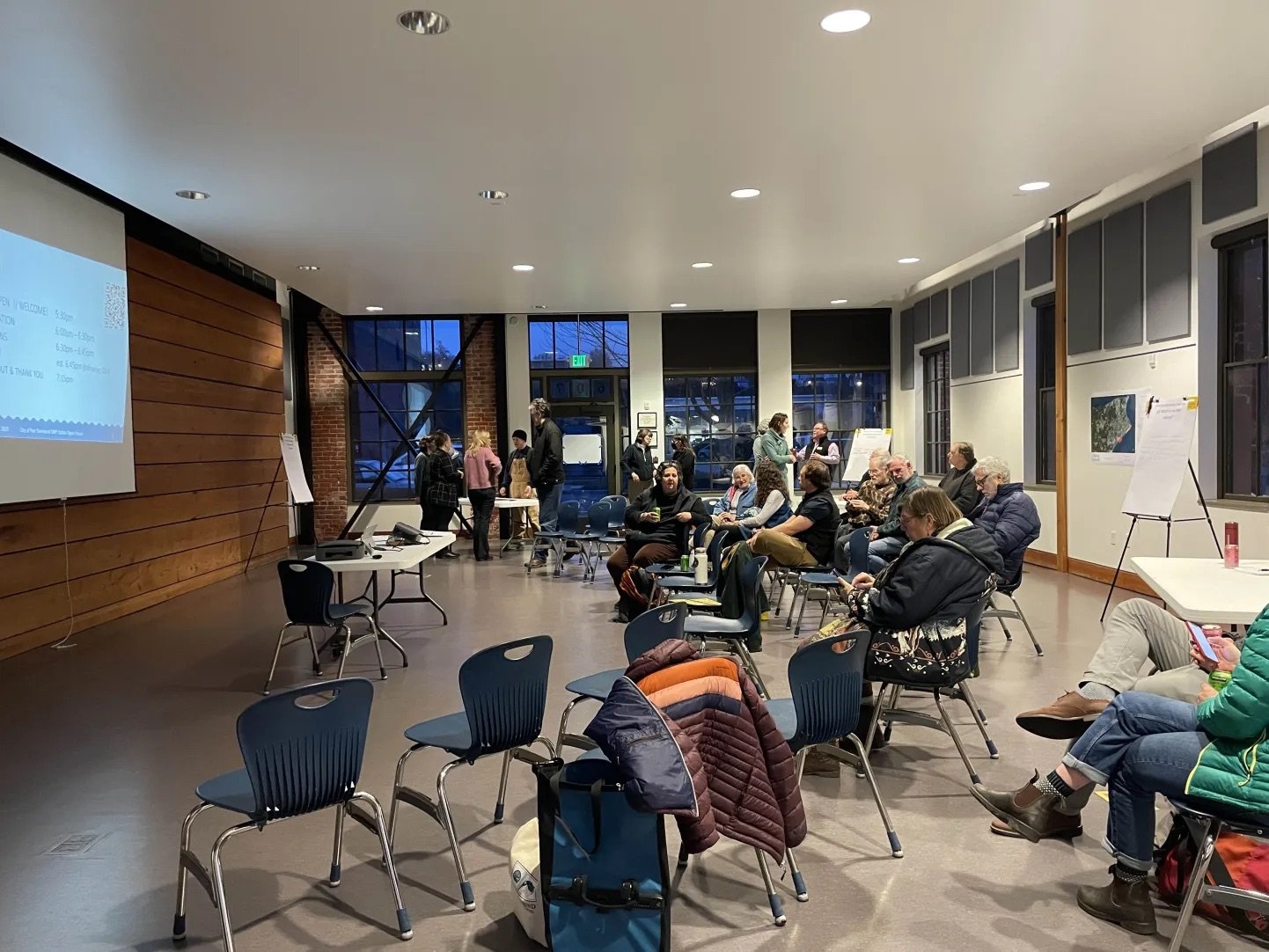   Attendees at the information session. Photo by Angela Downs.  