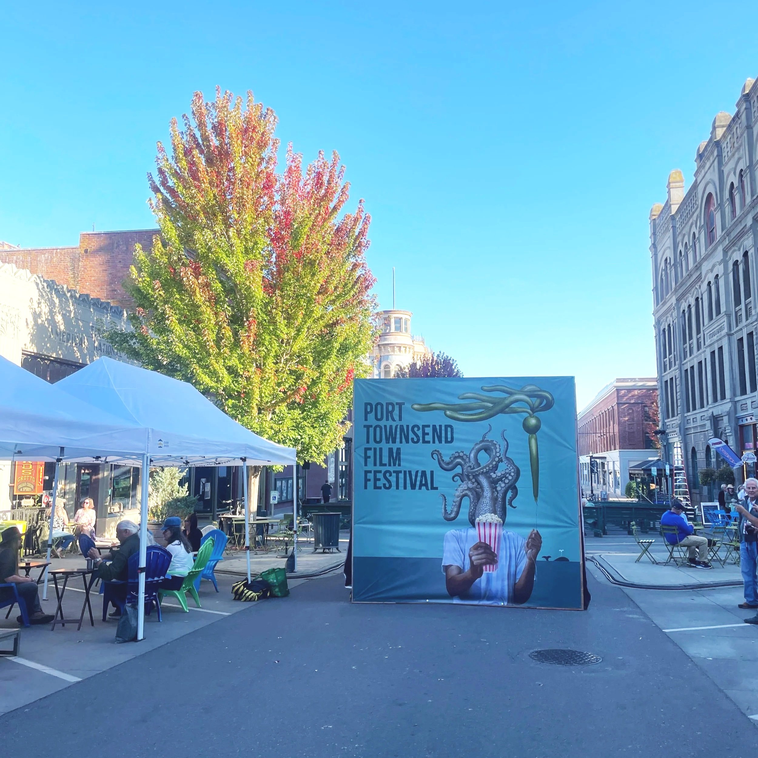   The Port Townsend Film Festival brought films to the streets as well as local venues. Photo by Angela Downs  