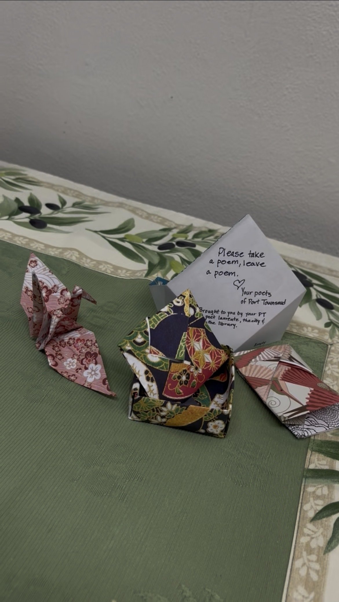   Garay helps organize pocket poems and games throughout the city. Photo by Rufina Garay  