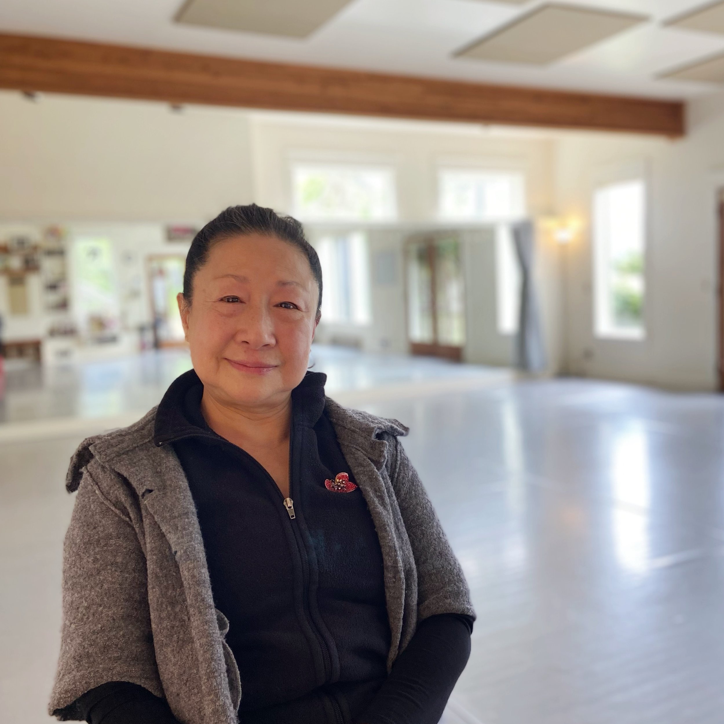 Ling Hui in the studio where she has been choreographing her final piece. Photo by Nhatt Nichols