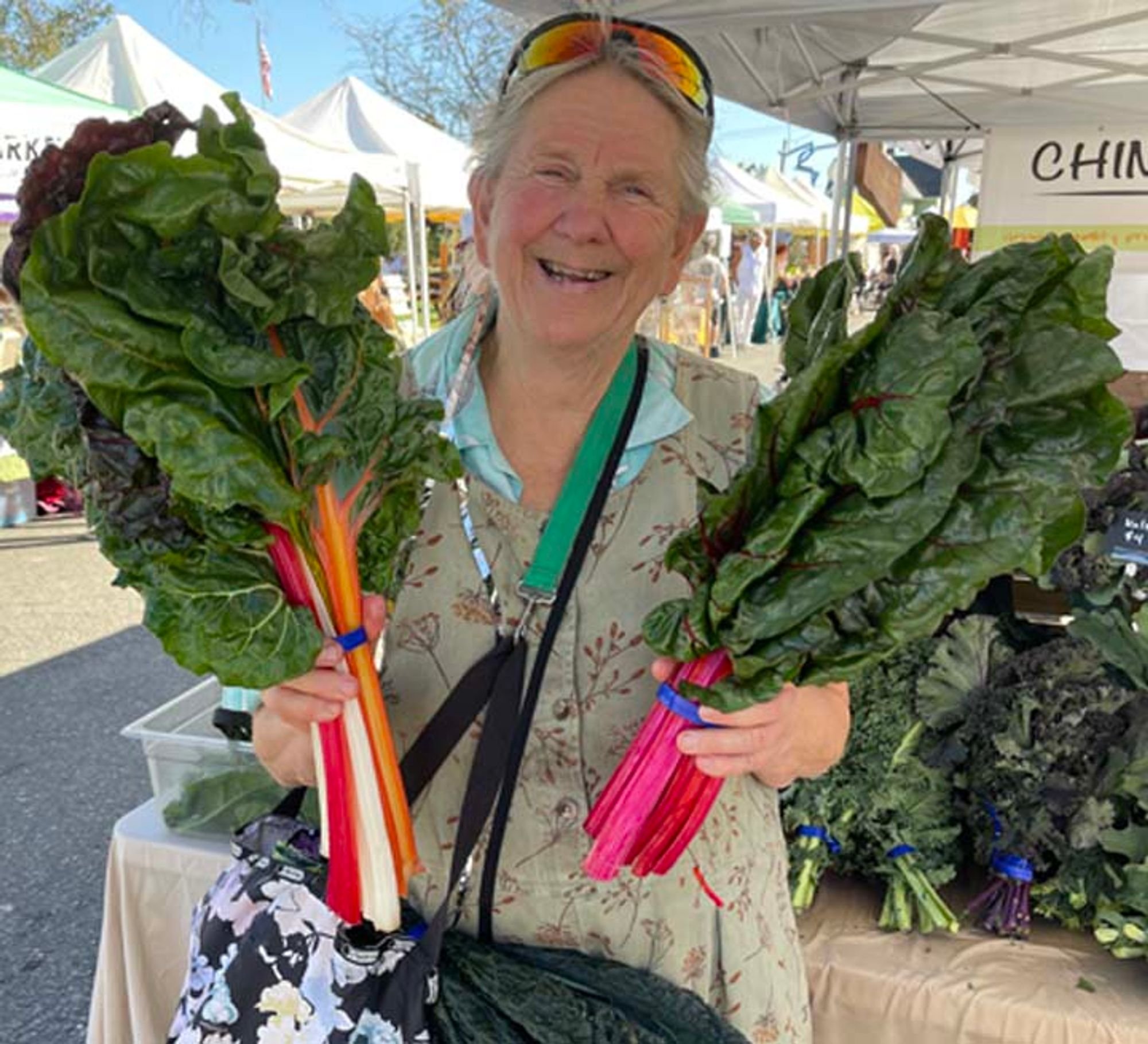   Laura at the Farmers Market. Photo by Amanda Milholland  