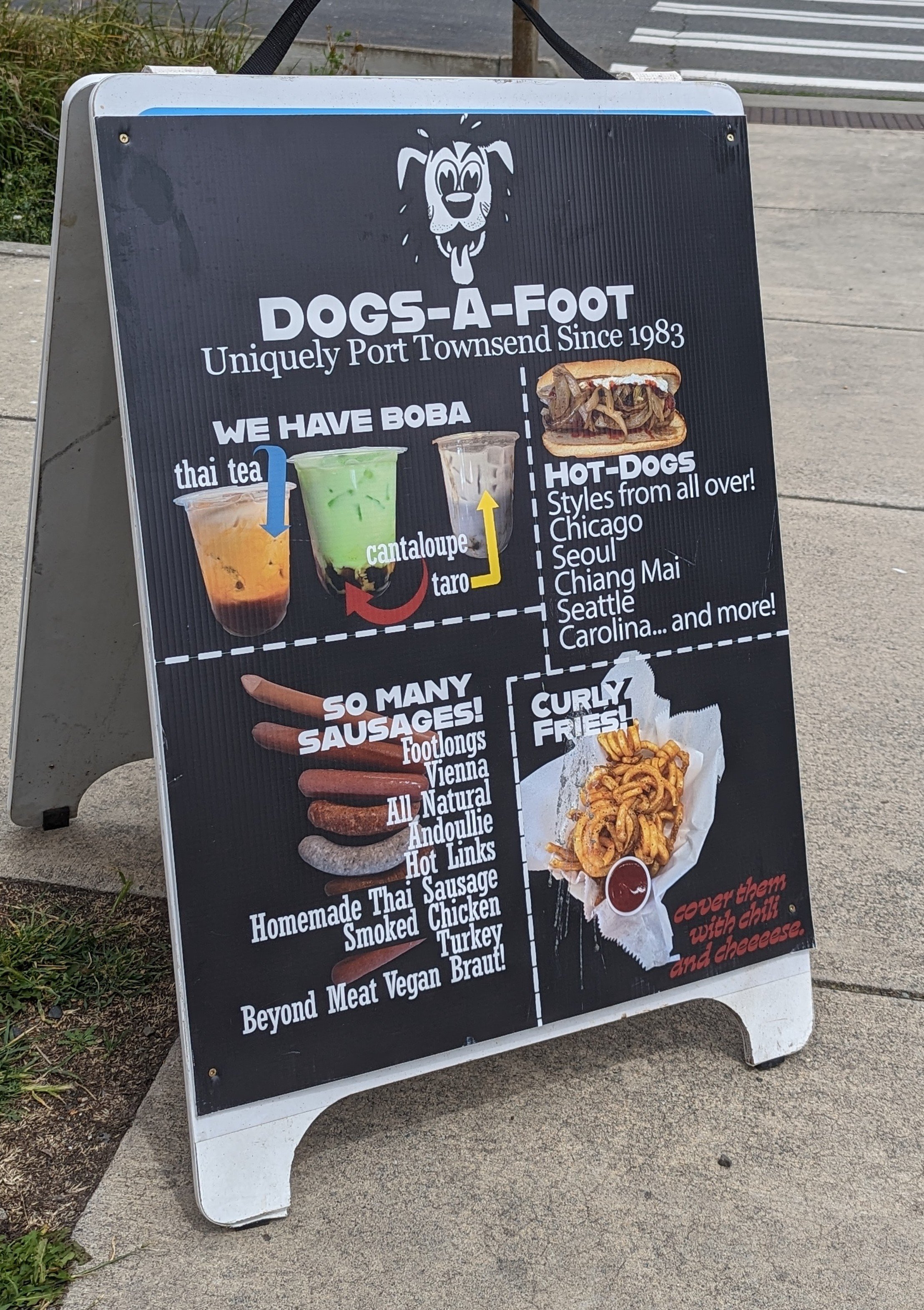   New menu sign  