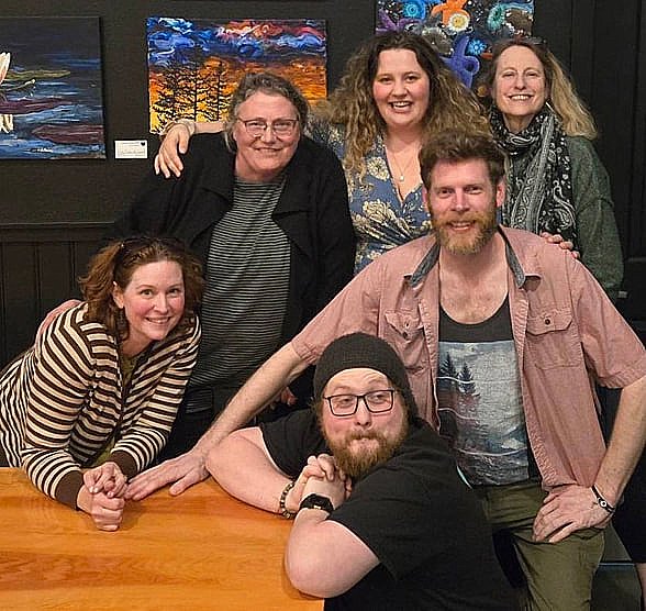   The Saltfire Theatre board includes, clockwise from left, Maude Eisele, Libby Wennstrom, Genevieve Barlow, Michelle Hensel, Scott Bahlmann and Austin Kreig. Photo by Saltfire Theatre  