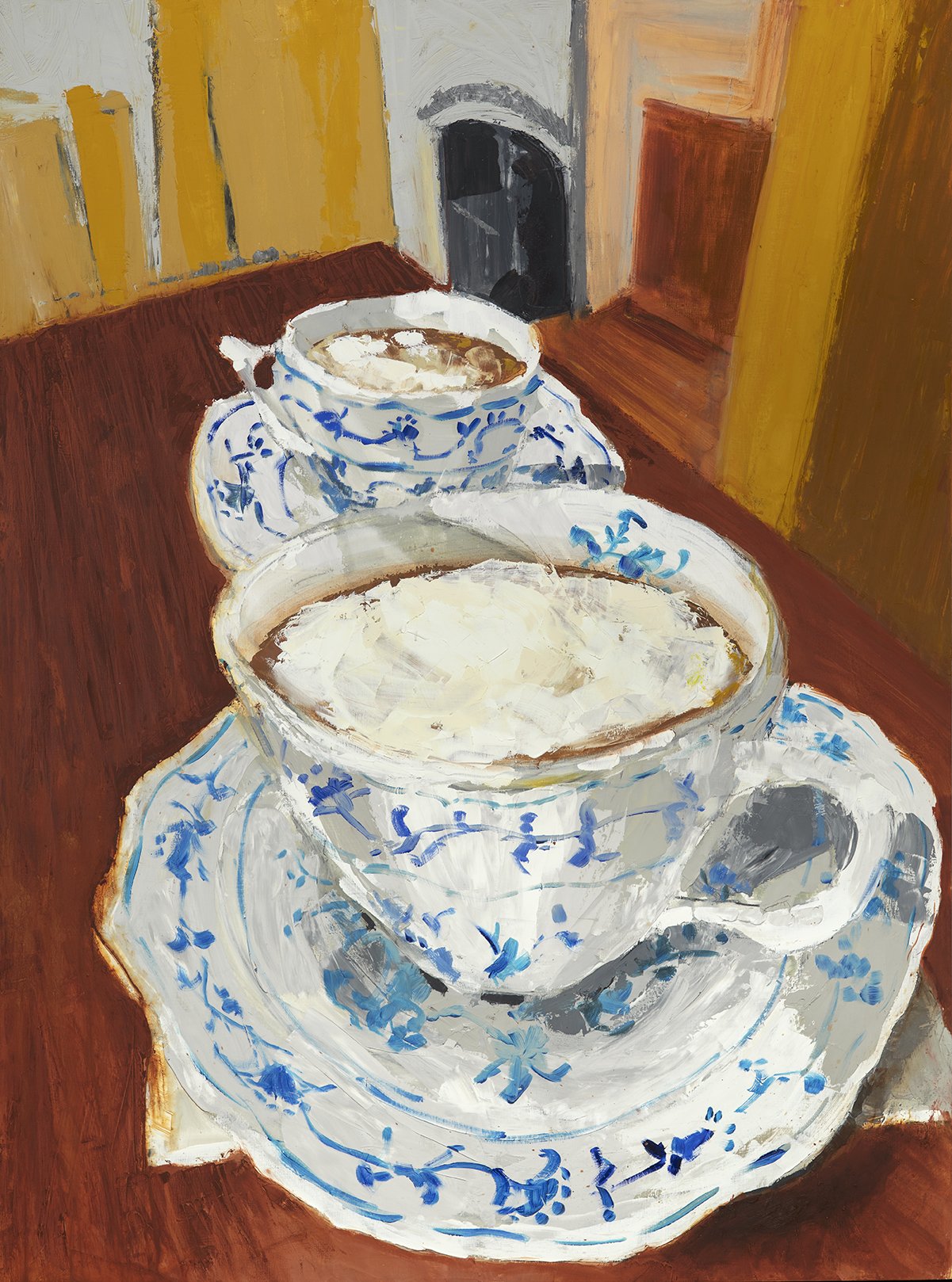   Two Cups Painting by Meg Kaczyk  